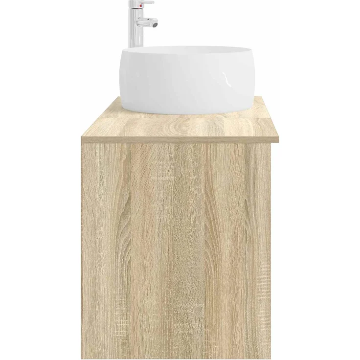 vidaXL Wandmontiertes Badezimmermöbel-Set 2 stk. Sonoma-Eiche 3403922 – Bild 5