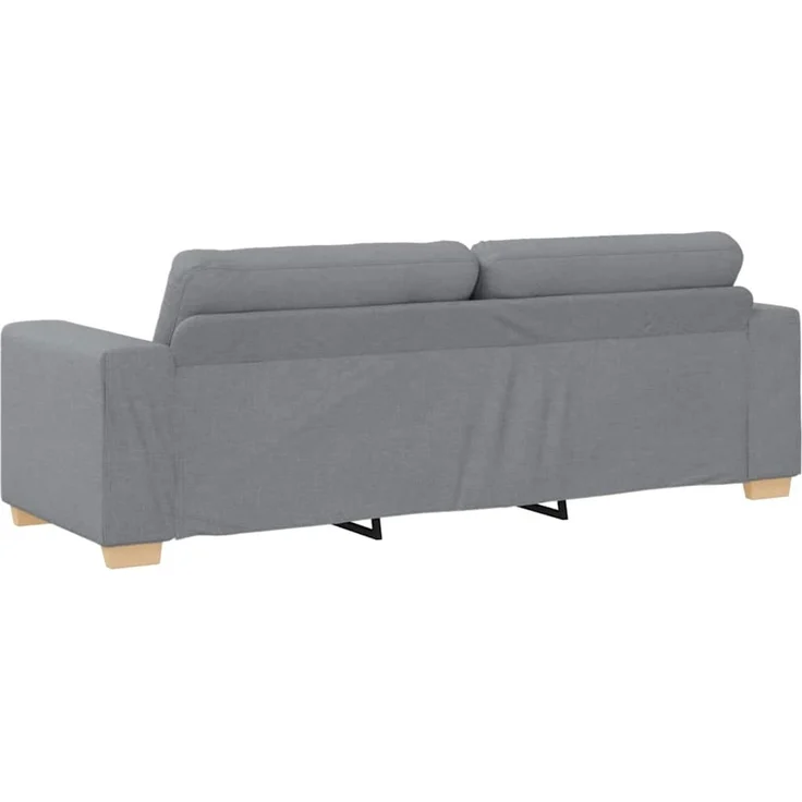 vidaXL 3-Sitzer-Sofa Hellgrau 220x78x80 cm Stoff 4105088 – Bild 6