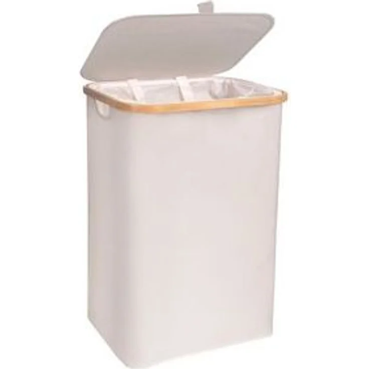 osoltus Wäschesortierer Nelson 1-Fach Wäschekorb Bambus beige 60 cm – Bild 6