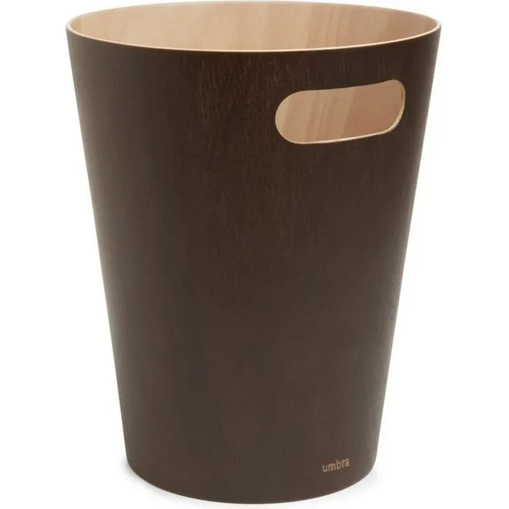 Umbra 'Woodrow' Papierkorb, Holz, 7,5 Liter, Espresso