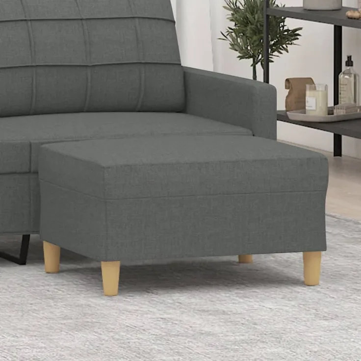 vidaXL Fußhocker Dunkelgrau 70 x 55 x 41 cm Stoff [349272]