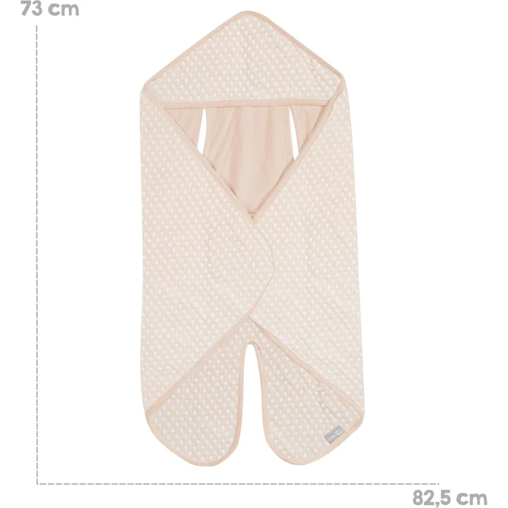 roba Einschlagdecke 80 x 80 cm 'Frosty Almond' - GOTS & Oeko Tex zertifiziert - Beige – Bild 2