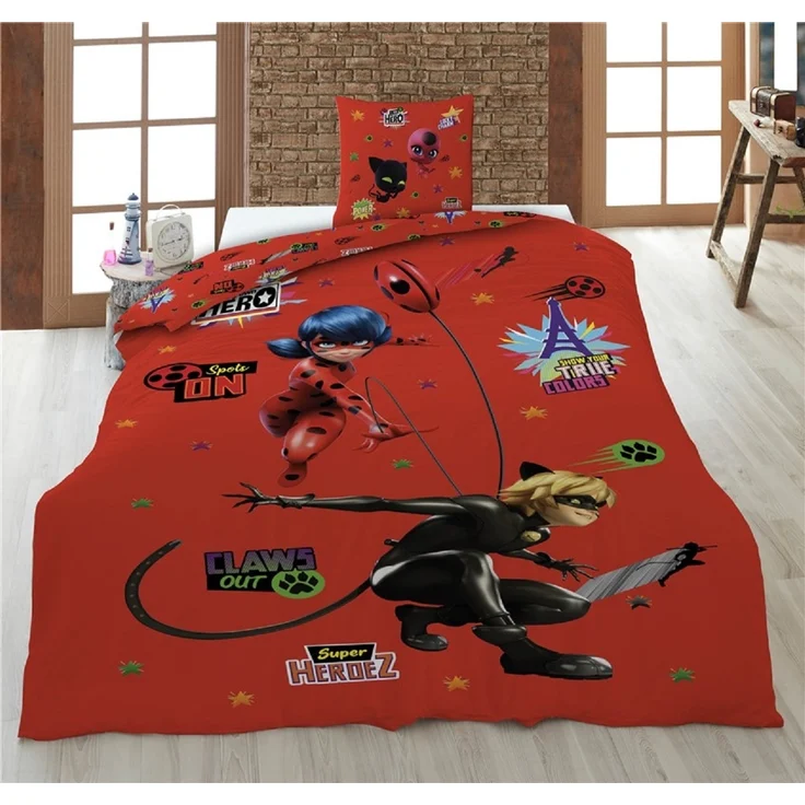 Miraculous Ladybug Bettwäsche-Set 140x200 cm – Bettbezug und Kissenbezug aus Microfaser – Bild 2