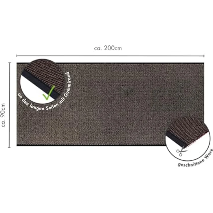 Andiamo Fußmatte Easy, Made in Netherlands, rechteckig, Höhe: 5 mm, Schmutzfangmatte, rutschhemmend, Innen- und überdachten Außenbereich – Bild 4
