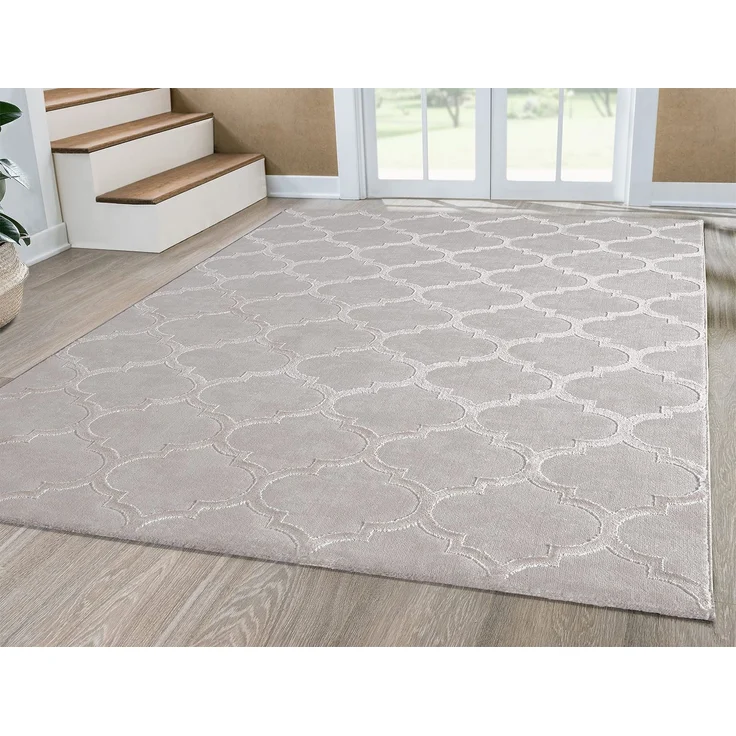 Mia's Teppiche "Anna Wohnzimmer Teppich, Kurzflor, Beige, 200x290 cm