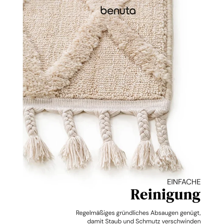 benuta Teppich Oyo, rechteckig, Höhe: 11 mm, Teppich Wohnzimmer, Esszimmer, Schlafzimmer, Flur, Boho, Weich – Bild 5