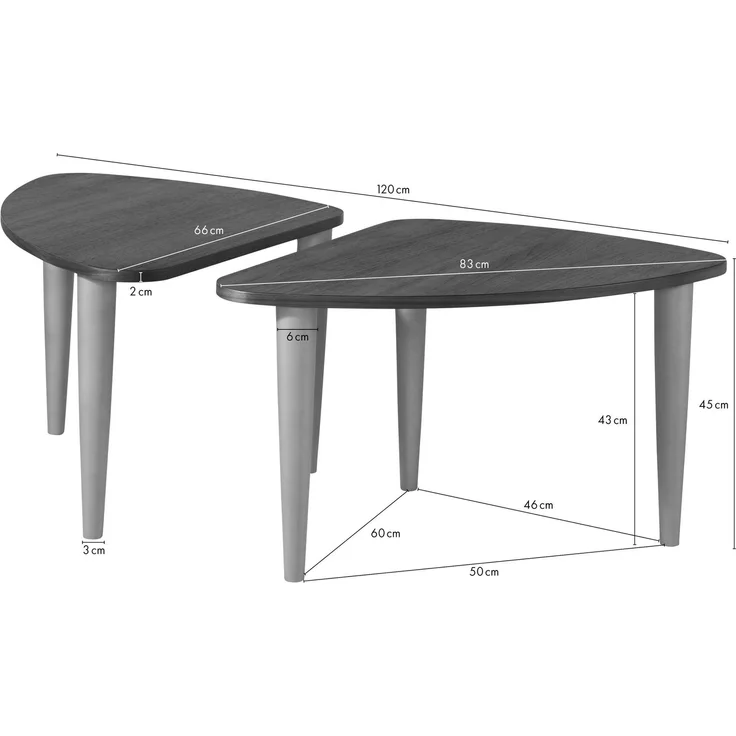 Couchtisch Nussbaum-Echtholzfurnier 120x70x45 braun lackiert BUTTERFLY #115 – Bild 8
