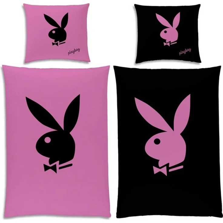 BERONAGE Wendebettwäsche Playboy Bunny Bettwäsche Linon / Renforcé, 100% Baumwolle, 2 teilig, 135x200 + 80x80 cm – Bild 4