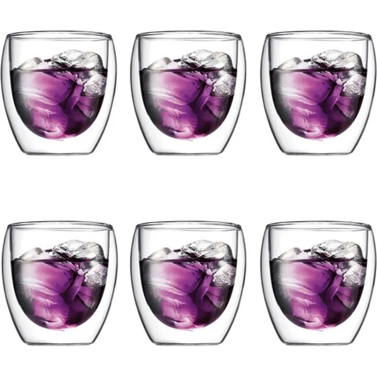 Bodum Pavina Glas Doppelwandig 0,25 L 6 Stk. Transparent