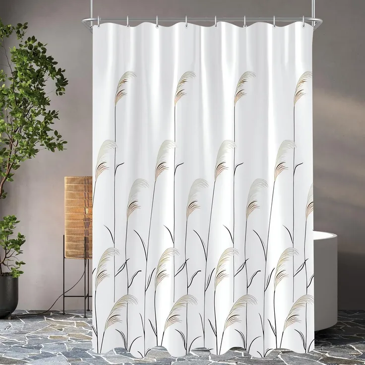 Duschvorhang 80x180cm Weizenohr Antischimmel Wasserdicht Polyester