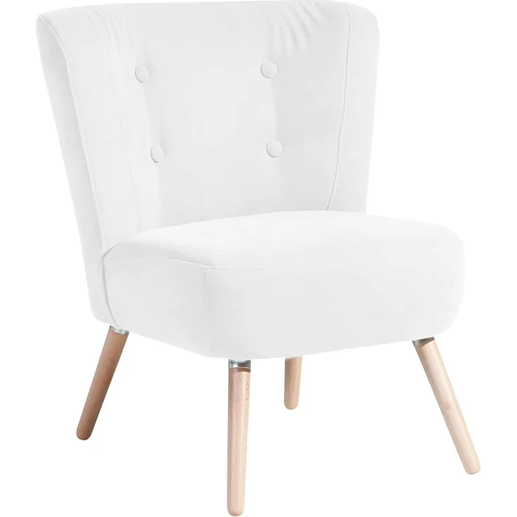 Sessel Kassi Bezug Veloursstoff Buche natur / creme 22385