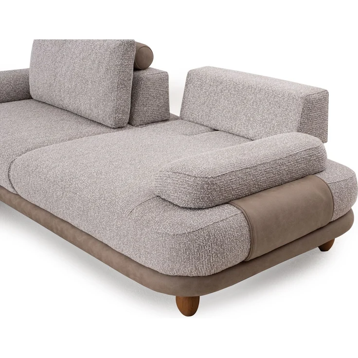 Sitzgruppe/Sofa Set - Wohnzimmergarnitur "Magnolia" 3+3+1 + Hocker-Beige – Bild 10