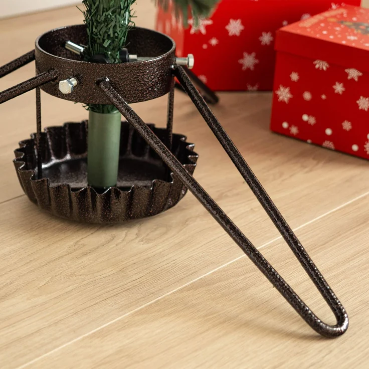 KADAX Weihnachtsbaumständer Metall Weihnachtsbaumständer mit Schale Kupfer 58cm – Bild 7