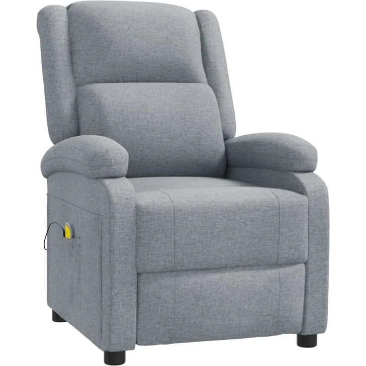 vidaXL Massagesessel Hellgrau Stoff 340936 – Bild 3