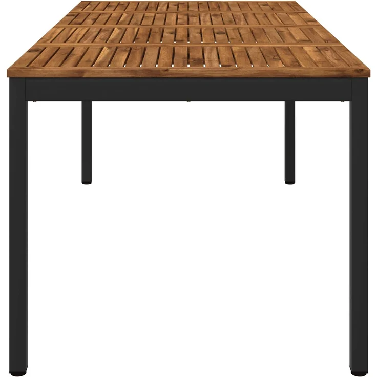 vidaXL Gartentisch NAARDEN Natürlich und Schwarz 180 x 88,5 x 75 cm 901325 – Bild 4