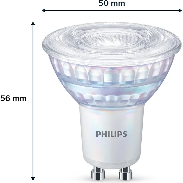 Philips LED-Lampe LEDClassic 50W GU10 WW 36D WGD 6CT/4 GU10 – Bild 3
