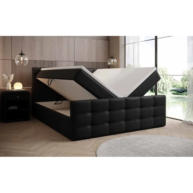 Luxusbetten24 Boxspringbett Luxor in Kunstleder, mit Stauraum – Bild 3