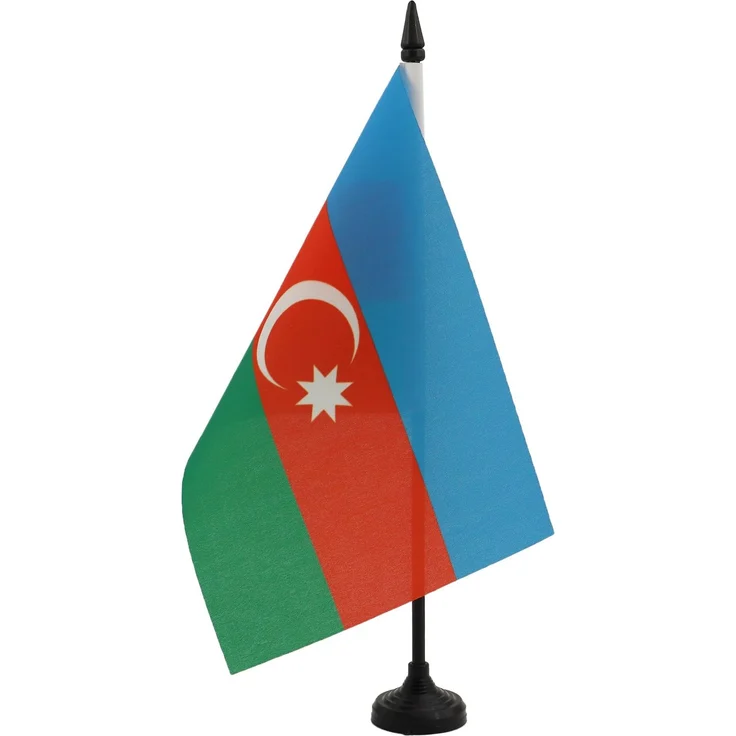AZ FLAG - Tischflagge Aserbaidschan - 21x14 cm - Aserbaidschanische Tischfahne 14x21 Cm - Flaggen