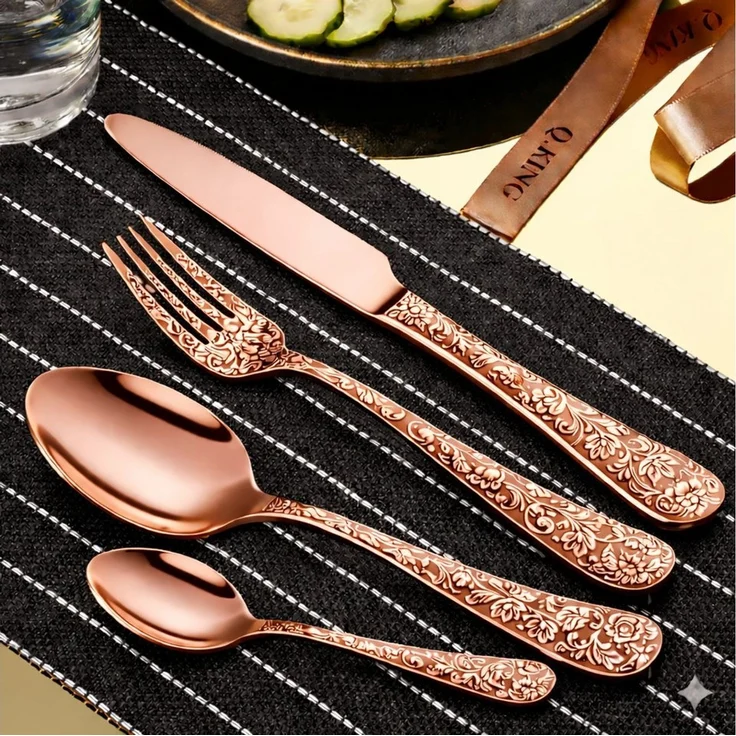 Faizee Home Besteck-Set Besteck-Set Faizee Home mit Ornament-Design, mehrfarbig – Bild 3