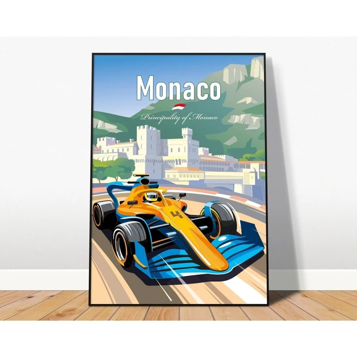 Poster Formel 1 Länder Städte Rennstrecke Rennfahrer Rennwagen · Deko Print ohne Rahmen - F Bahrain / 21x30 cm – Bild 3