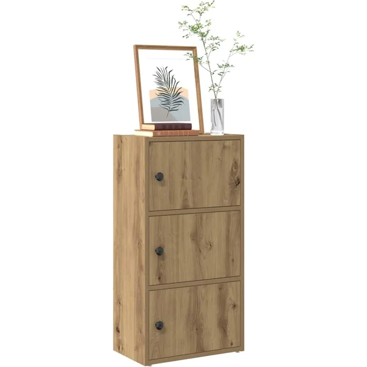 vidaXL Bücherregal Artisan-Eiche 40x24x77 cm Holzwerkstoff 860372 – Bild 1