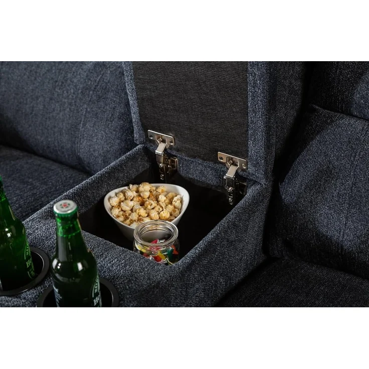 riess-ambiente Sessel HOLLYWOOD dunkelgrau - Kinosessel, Fernsehsessel, verstellbar, Wohnzimmer · Getränkehalter · Strukturstoff · Federkern · Modern – Bild 8