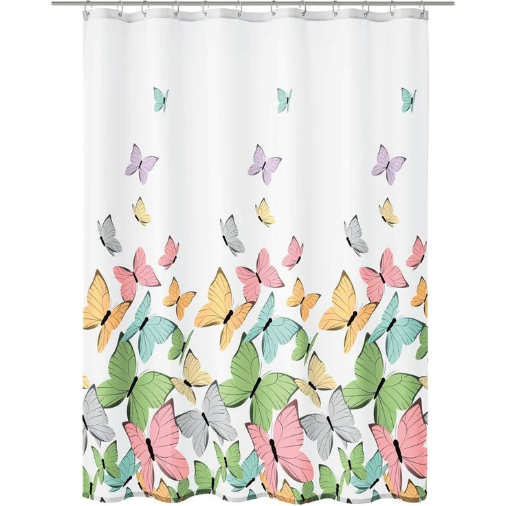 Kleine Wolke Duschvorhang Butterflies Breite 180 cm (1-tlg) – Bild 1