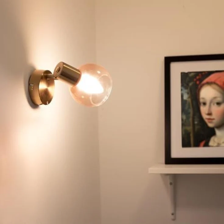 Qazqa LED Aufbaustrahler Vidro, ohne Leuchtmittel, E14, Rosa, Art Deco, Stahl, 1-flammig – Bild 2