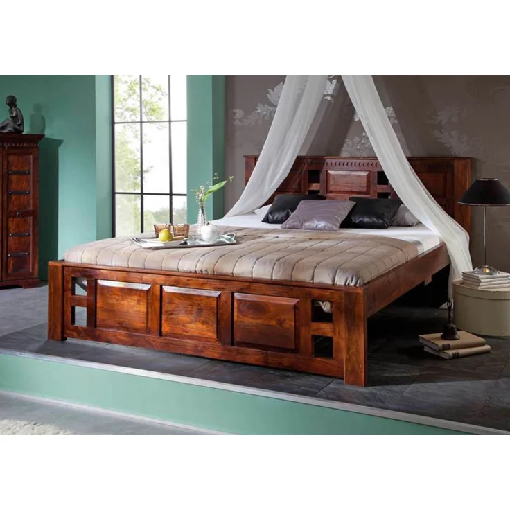 Bett Akazie 160x200x90 nougat lackiert OXFORD #252 – Bild 9