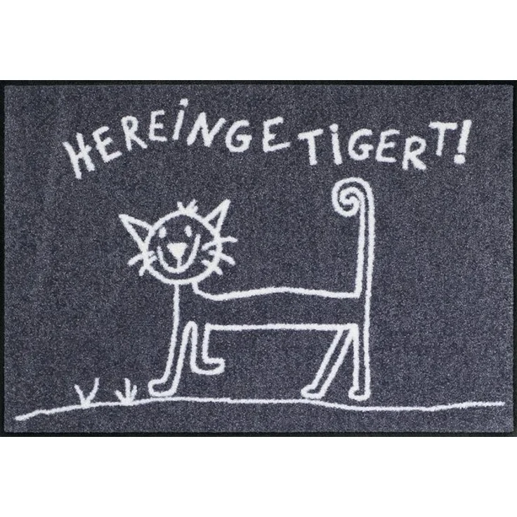 Salonloewe Fußmatte Fußmatte "Hereingetigert", eckig, Höhe: 7 mm, Motiv: Katze – Bild 4