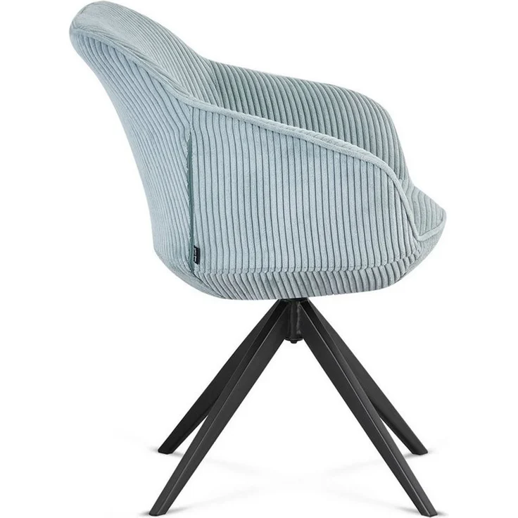 B&D home Polsterstuhl ARVIT, Esszimmer Stuhl, Drehstuhl, Armlehnstuhl mit Drehfunktion (1 St), mit Armlehnen, Taschenfederkern-Sitz, Metallgestell 360° drehbar – Bild 2