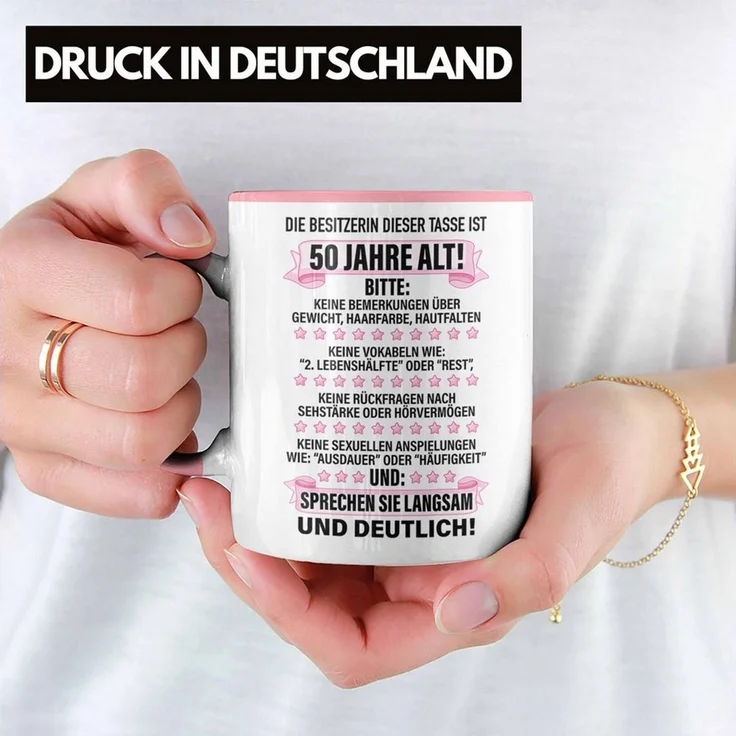 Trendation Tasse Trendation - 50. Geburtstag Frauen Tasse Geschenk Geschenkidee 50er Geburtstag Spruch Perfektion Mama Mutter Lustiger Spruch Witzig – Bild 2