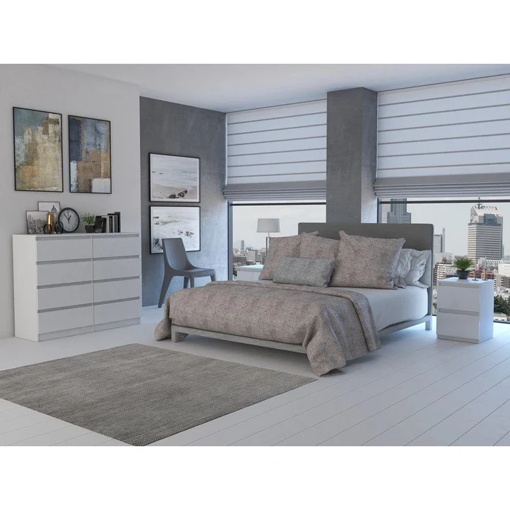 ibonto HOCHKOMMODE Weiss 40x120x97cm (H 120 x T 40 x B 120 cm) – Bild 3