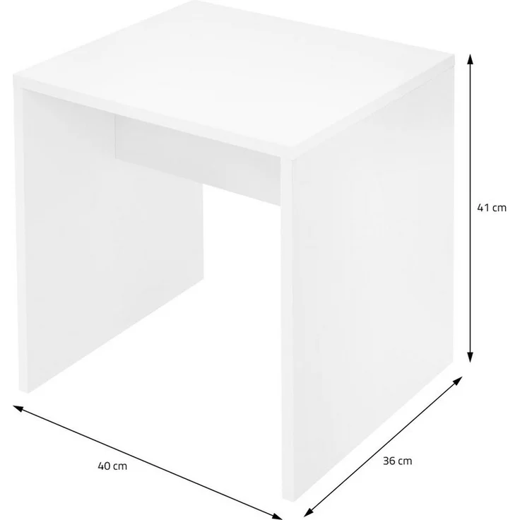 ML-DESIGN Schminktisch Moderner Polsterhocker im edlen Design hoher Sitzkomfort, Weiß 40x36x41 cm robust vielseitig einsetzbar Schminkbank aus Holz – Bild 3