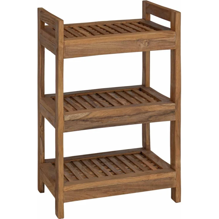 vidaXL Badregal Natur 45 x 30 x 71 cm Massivholz Teak 42024276 – Bild 2