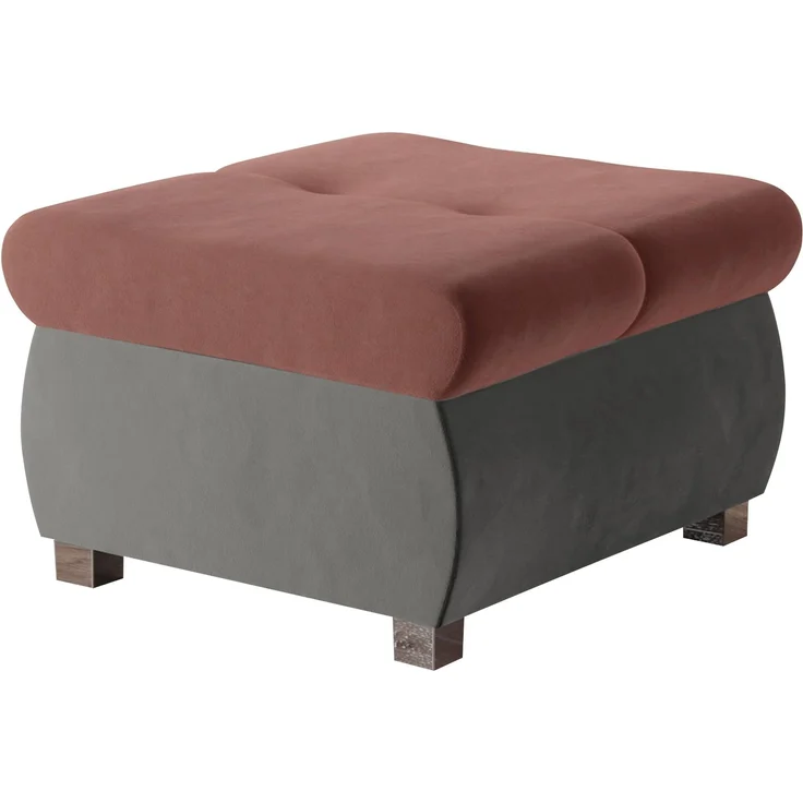 Polsterhocker Orkan Klein (Farbe: Magic Velvet 2217 + Magic Velvet 2258) – Bild 1