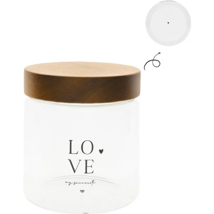 Bastion Collections Geschirr-Set Vorratsdose 2er Set - LOVE & FOOD - transparent – Bild 3
