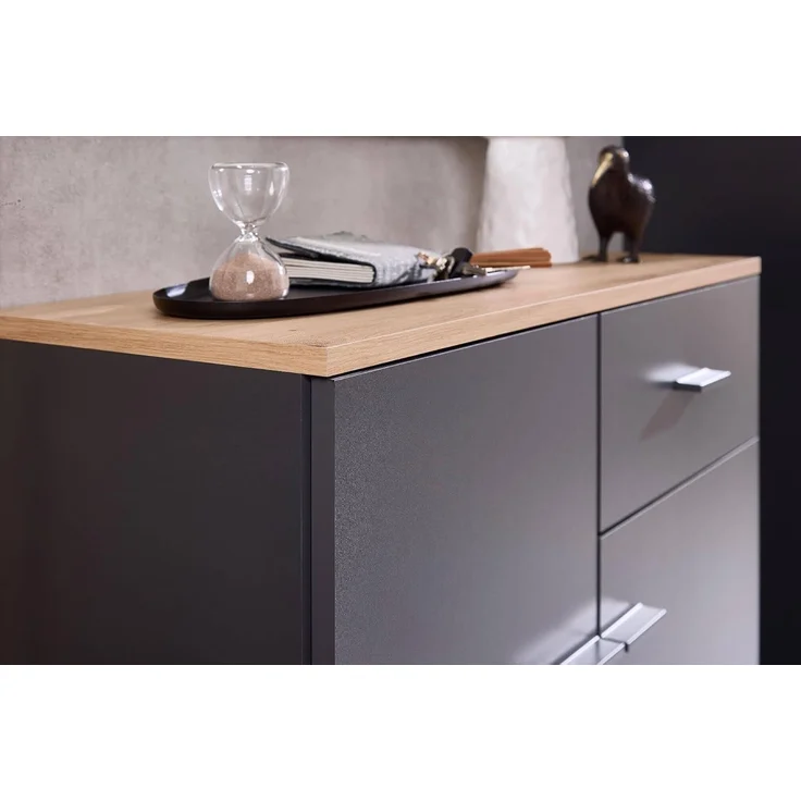 moebel-dich-auf Garderoben-Set COMO, (Paneel + Schuhschrank + Spiegel, in anthrazit oder weiß / Artisan Eiche Nb), 148 cm breit – Bild 5