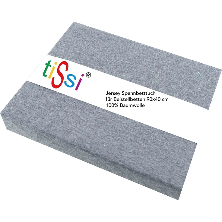 Tissi Spannbetttuch 40x90 grau