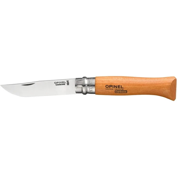 Opinel Taschenmesser No. 09 Carbonklinge mit Holzgriff Freizeitmesser