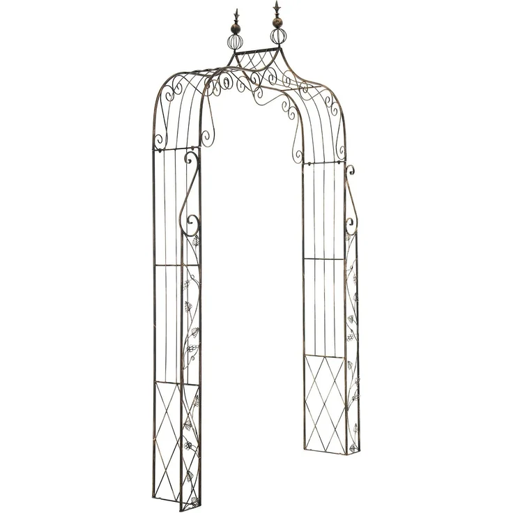 Rosenbogen BREMEN - 143x30x248cm, Metall, Bronze | Rankhilfe Rosen Rankgitter Gartendekoration – Bild 1