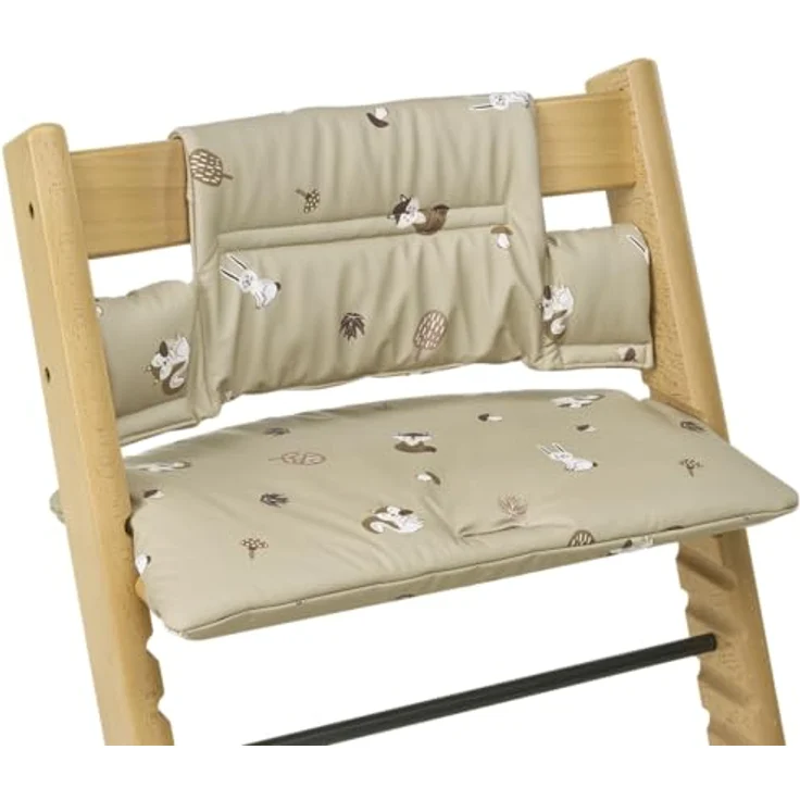 Meyco Hochstuhl Sitzkissen - Forest Animals, ergonomische Polsterung, wasserfest, für Hauck Alpha, Stokke Tripp Trapp und mehr – Bild 3