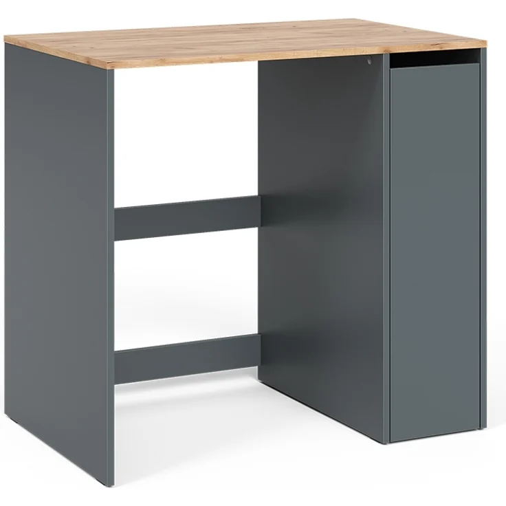 Waschmaschinenschrank Viktor Anthrazit/Goldkraft Eiche 93.6 x 88.2 cm mit Fächern und Tür Vicco – Bild 1