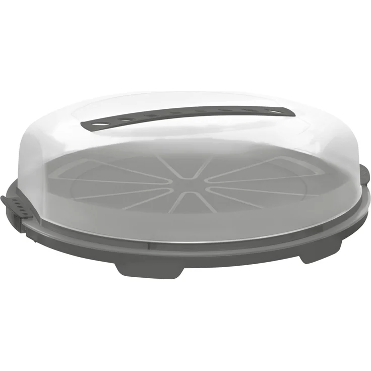 Rotho Tortenglocke flach Fresh Ø 35x12 cm holzkohle schwarz – Bild 1