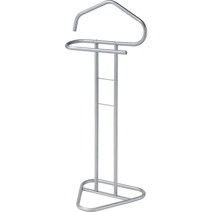 IDIMEX Herrendiener CAMILO, Stummer Diener Kleiderablage mit Hosenbügel aus Metall hellgrau