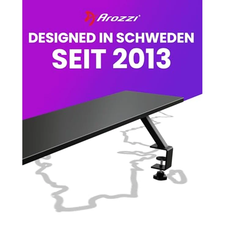 Arozzi Arena Desk Riser Large, Monitorerhöhung für Schreibtische mit 20 kg Tragfähigkeit, schwarz – Bild 7