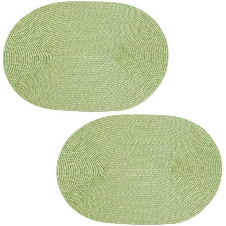 Haus und Deko Platzset Platzset 2er Set oval ca. 45x30 cm Platzdeckchen Tischset geflochtene, (2-St) – Bild 2