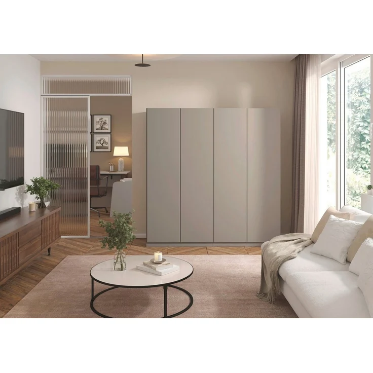 rauch Kleiderschrank Schrank Möbel Schlafzimmer Garderobe Kinderzimmer WELTNEUHEIT ELVIK (3 Ausstattungsvarianten - Breiten 47-405 cm, Höhen 187/212/231 cm) PATENTIERTES SCHNELLMONTAGESYSTEM mit Push-to-open MADE IN GERMANY – Bild 2