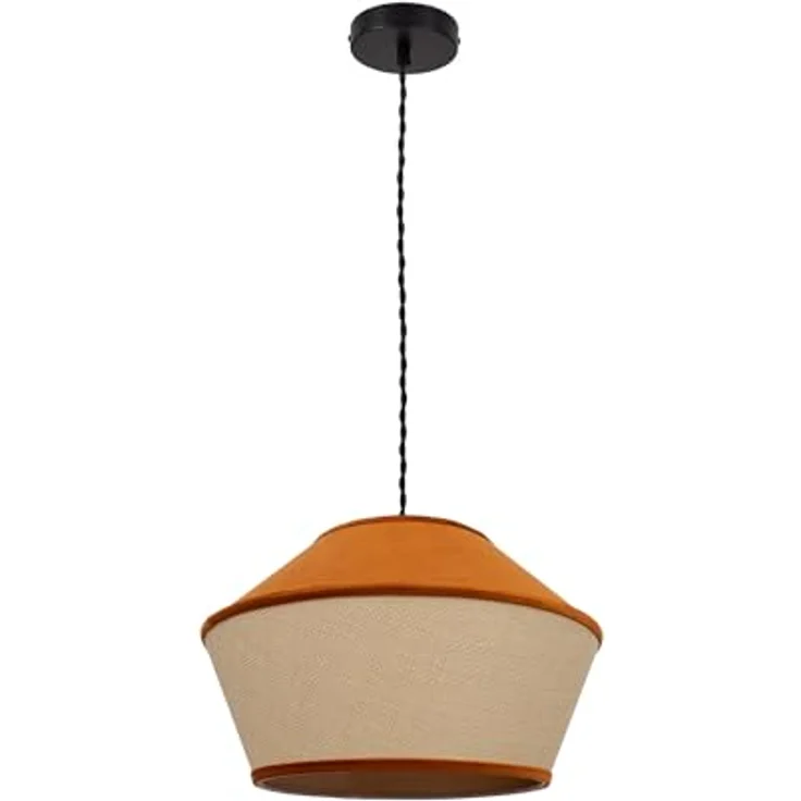 LEDKIA LIGHTING Hängeleuchte Trompa, senfgelb, elegantes Design mit verstellbarer Länge, E27-Fassung für vielseitiges Licht, ideal für Wohnzimmer, Küche und Schlafzimmer – Bild 1