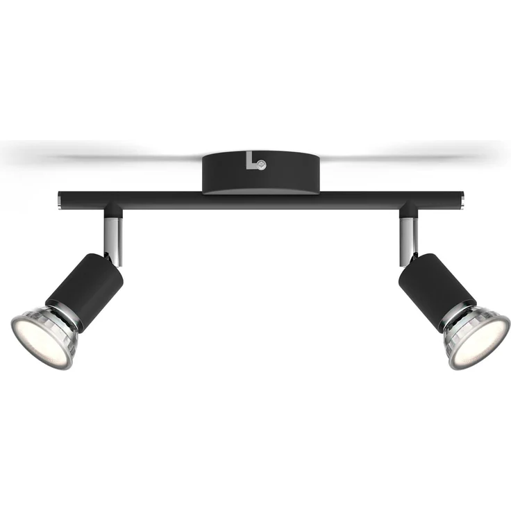 Philips Aufbauspot Strahler Oberflächenbeleuchtung GU10 2 Glühbirne(n) 220-240 V Schwarz – Bild 1